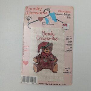 Country Wireworks Bearly Christmas CrossStitch Set NWT